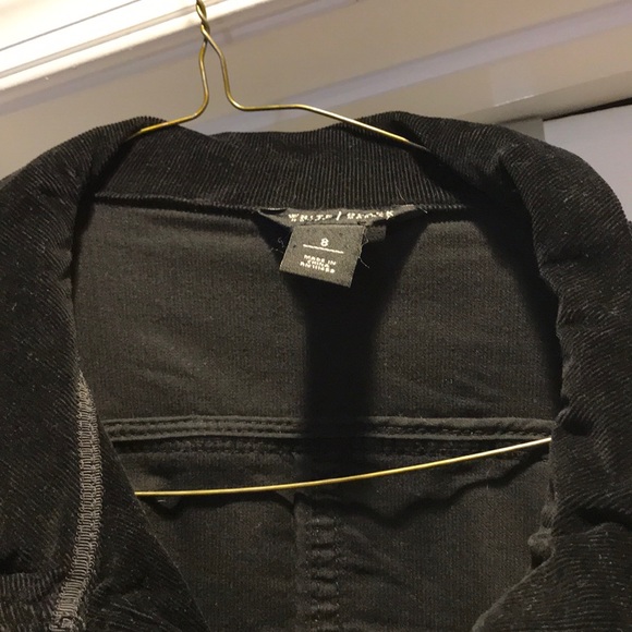 WHBM Black Corduroy Ruffle Jacket - Picture 2 of 3